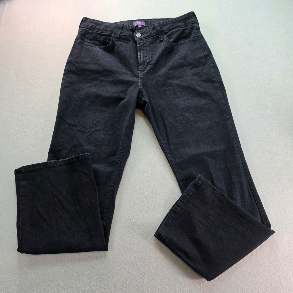 NYDJ Black Bootcut Jeans Womens 12P Lift Tuck Technology Stretch Denim